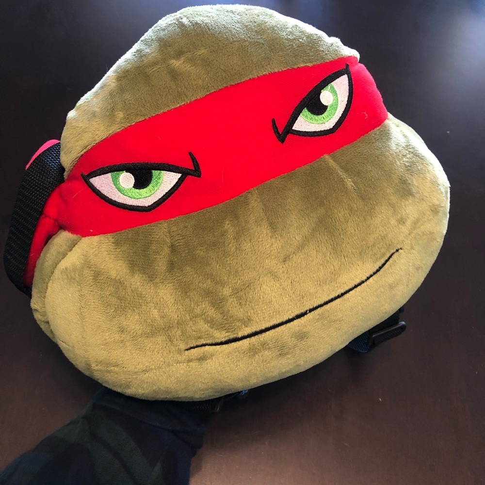 Teenage Mutant Ninja Turtles Donatellos Face Nickelodeon Plush Backpack NWT